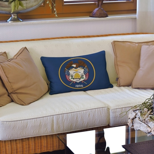 Utah Flag Lumbar Pillow