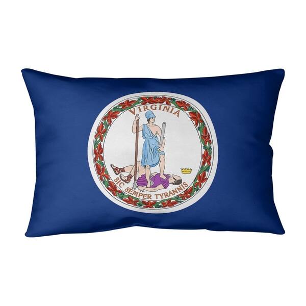 Virginia Flag Lumbar Pillow On Sale Overstock 28384368