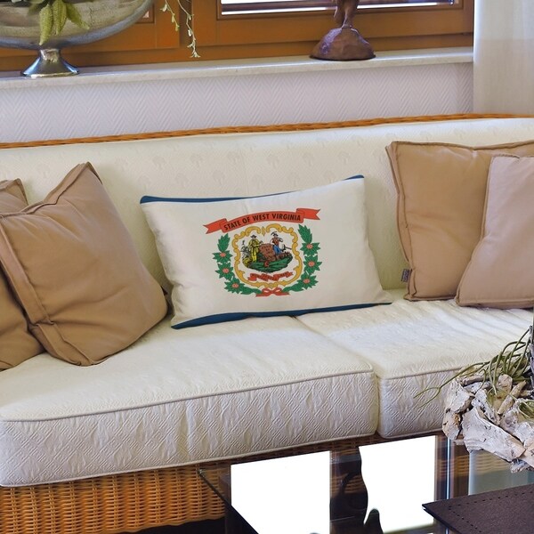 West Virginia Flag Lumbar Pillow