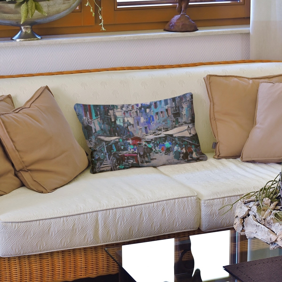 Market In Naples Lumbar Pillow Overstock 28384678