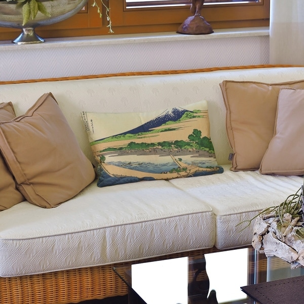 Shore of Tago Bay Lumbar Pillow