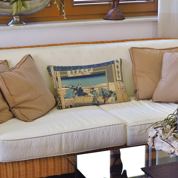 Yoshida at Tokaido Lumbar Pillow