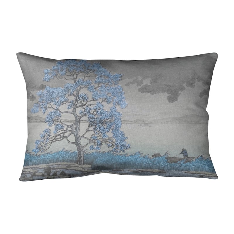 Rain Over the Shore Double-sided Lumbar Pillow