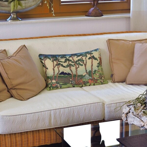 Hodogaya on the Tokaido Lumbar Pillow