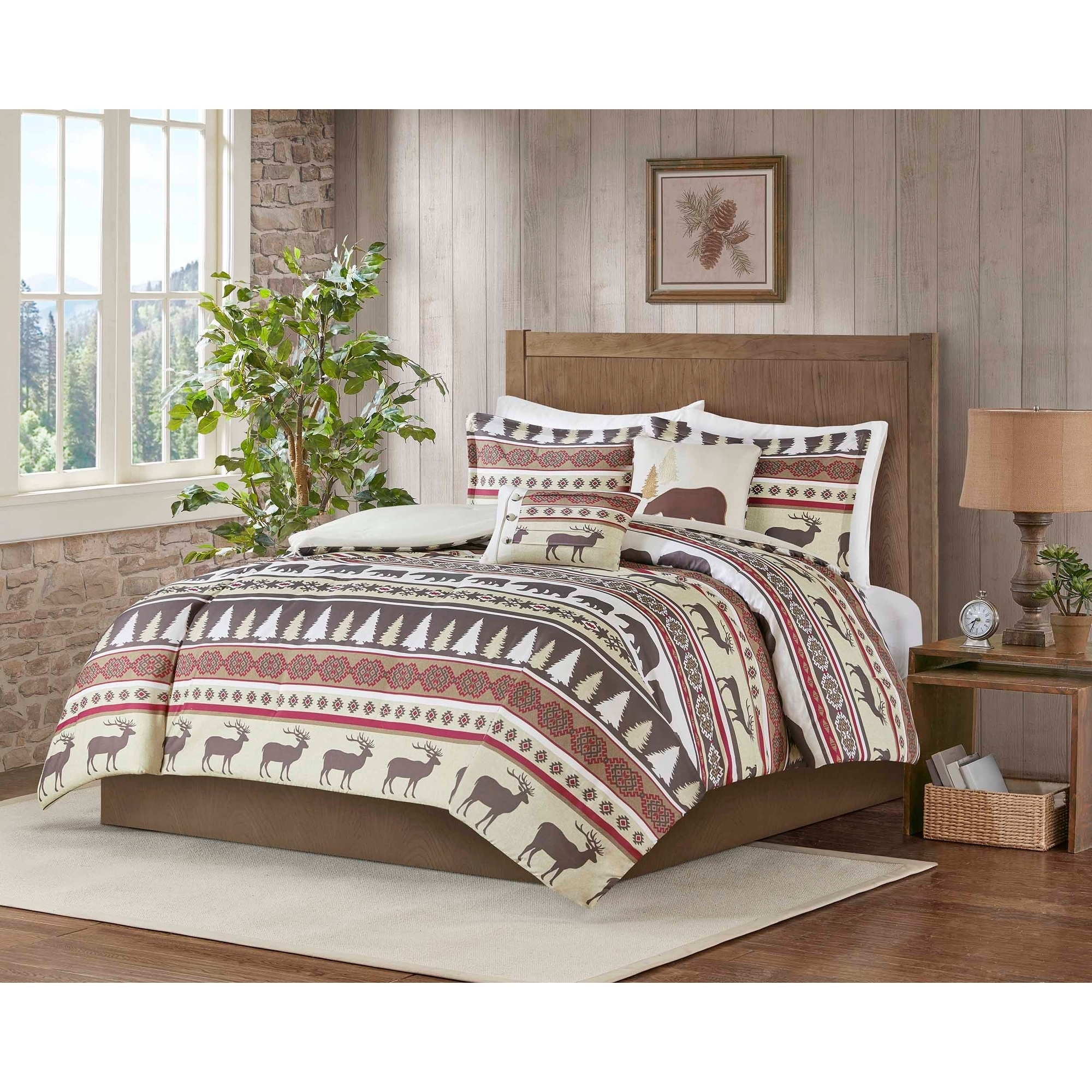 Shop Carbon Loft 5 Piece Rustic Lodge Cabin Christmas Comforter