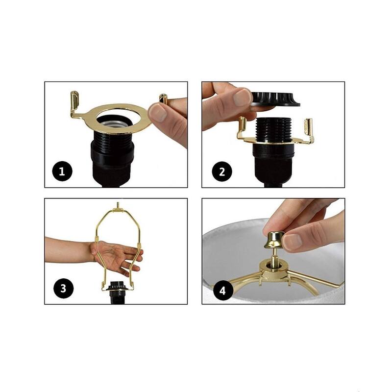 Slip Uno Adapter Converts your 13" high Lampshade to fit on Slip Uno Lamp Base (1 7/16" opening) - 10"h