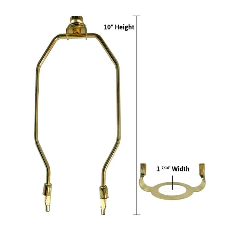 Slip Uno Adapter Converts your 13" high Lampshade to fit on Slip Uno Lamp Base (1 7/16" opening) - 10"h