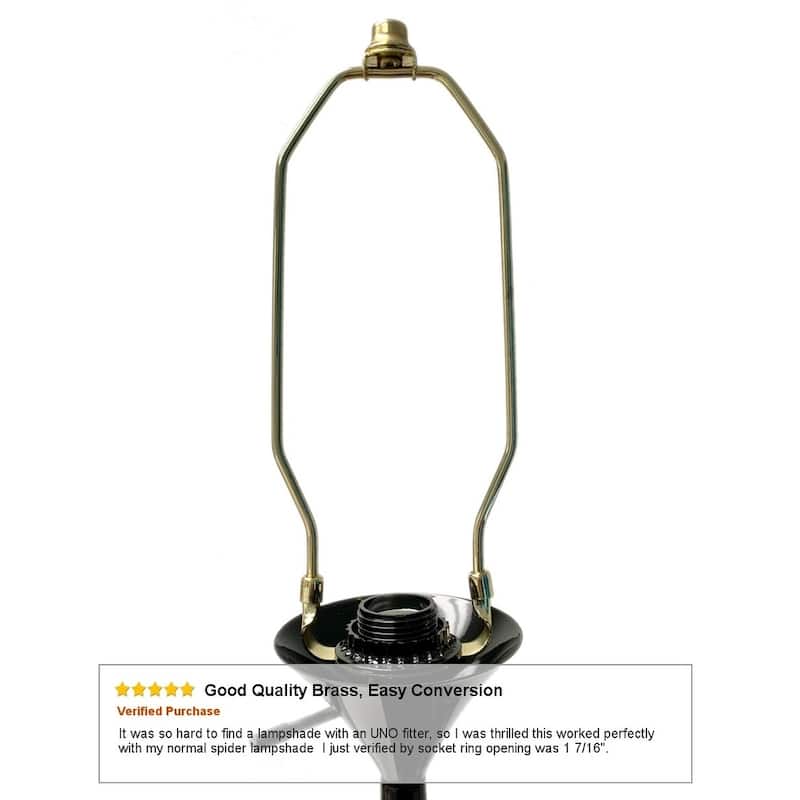 Slip Uno Adapter Converts your 13" high Lampshade to fit on Slip Uno Lamp Base (1 7/16" opening) - 10"h