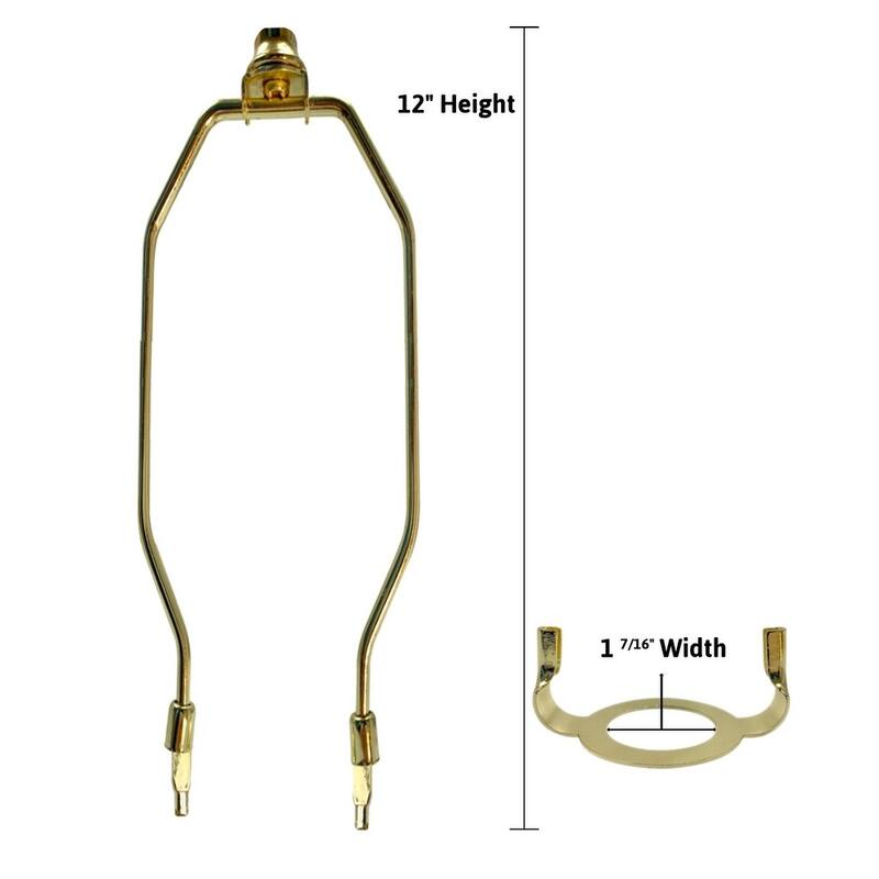 Slip Uno Adapter Converts your 15" high Lampshade to fit on Slip Uno Lamp Base (1 7/16" opening) - 12"h