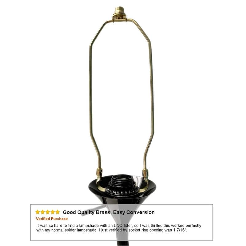 Slip Uno Adapter Converts your 14" high Lampshade to fit on Slip Uno Lamp Base (1 7/16" opening) - 11"h