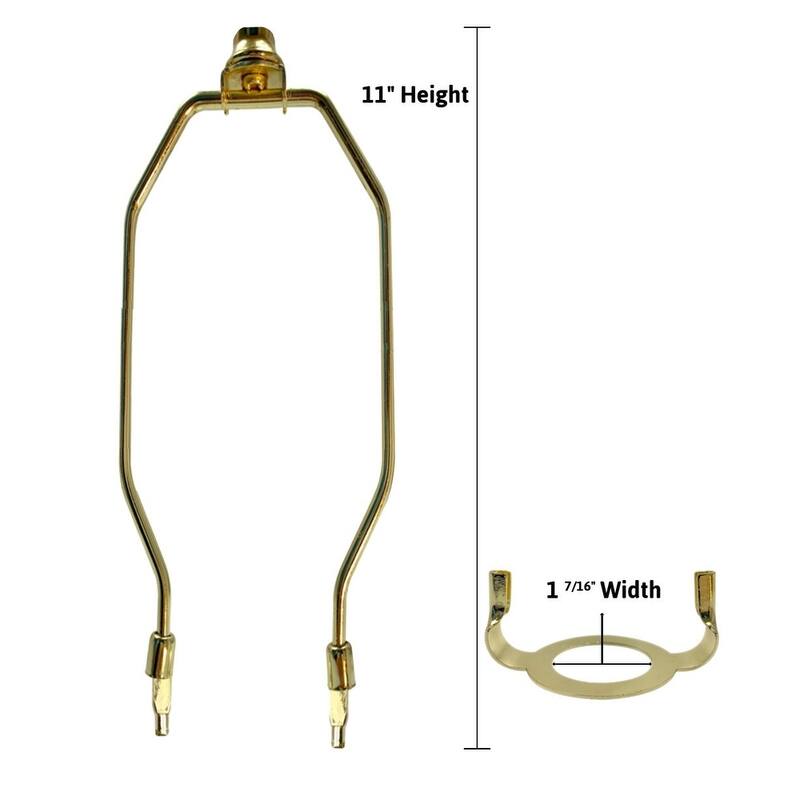 Slip Uno Adapter Converts your 14" high Lampshade to fit on Slip Uno Lamp Base (1 7/16" opening) - 11"h