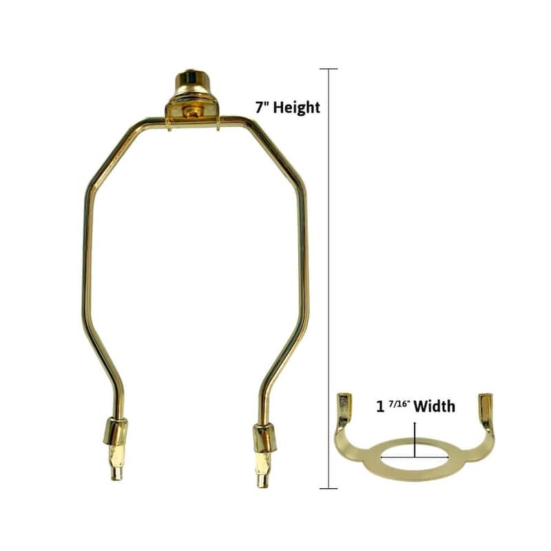 Slip Uno Adapter Converts your 10" high Lampshade to fit on Slip Uno Lamp Base (1 7/16" opening) - 7"h