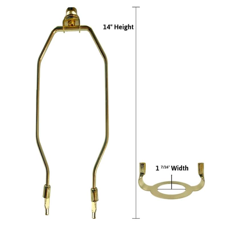 Slip Uno Adapter Converts your 17" high Lampshade to fit on Slip Uno Lamp Base (1 7/16" opening) - 14"h