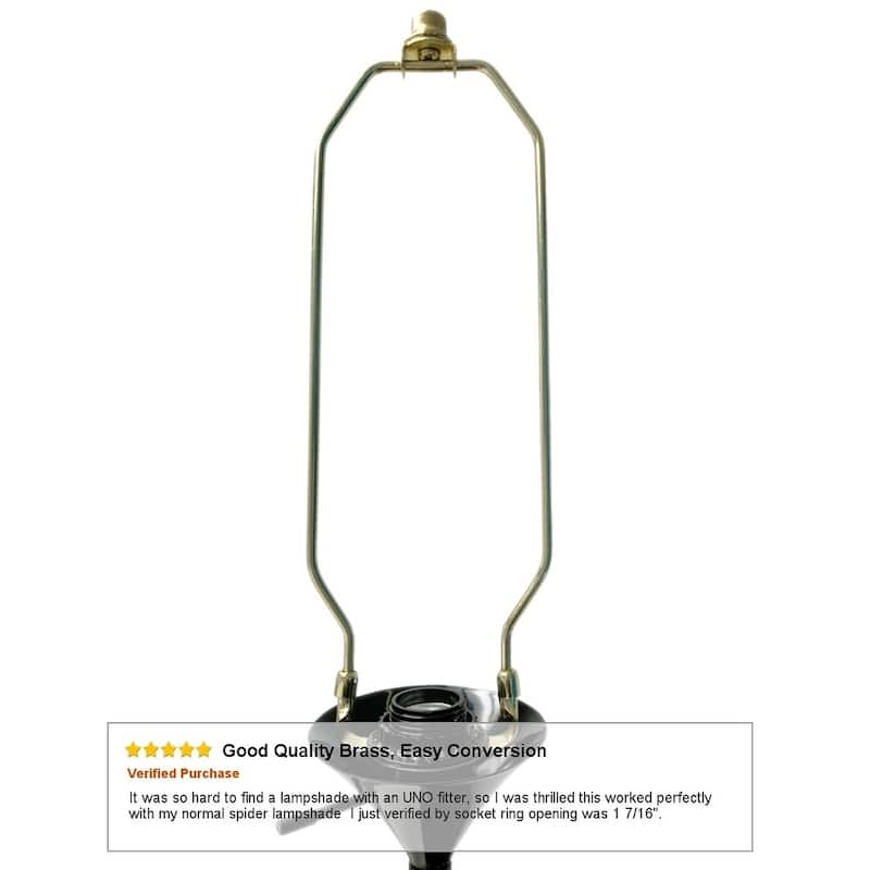 Slip Uno Adapter Converts your 17" high Lampshade to fit on Slip Uno Lamp Base (1 7/16" opening) - 14"h