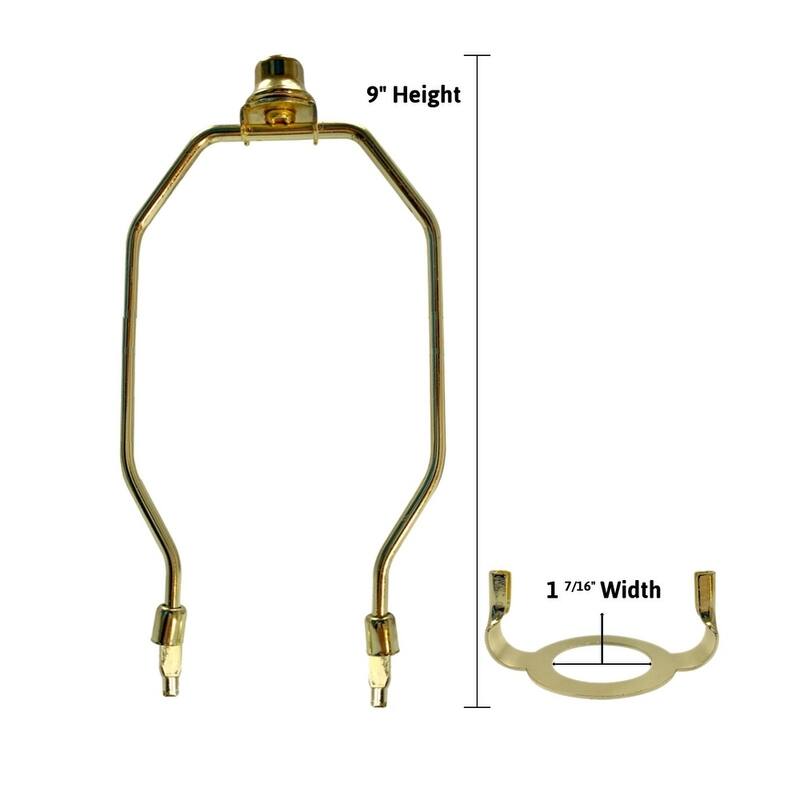 Slip Uno Adapter Converts your 12" high Lampshade to fit on Slip Uno Lamp Base (1 7/16" opening) - 9"h