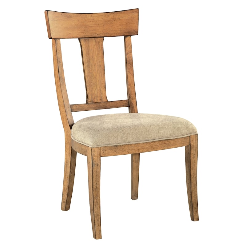 Natural Wood and Upholstry Dining Side Chair