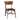 Brown Solid Wood Live-edge and Metal Dining Side Chair