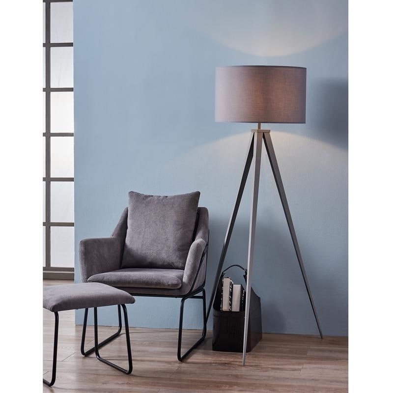 gray tripod floor lamp