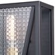 preview thumbnail 3 of 2, Oslo 1 Light Black Gold Geometric Flush Wall Sconce Clear Glass - 9.25-in W x 9-in H x 4.5-in D