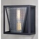 preview thumbnail 1 of 2, Oslo 1 Light Black Gold Geometric Flush Wall Sconce Clear Glass - 9.25-in W x 9-in H x 4.5-in D