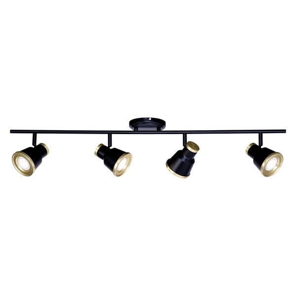 Fairhaven 4 Light LED Black Urban Loft Adjustable Ceiling Spot Light - 36-in W x 8-in H x 5-in D. Opens flyout.