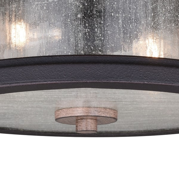 6-in W Black Outdoor Flush Mount Light 6-in W Black Outdoor Flush Mount Light