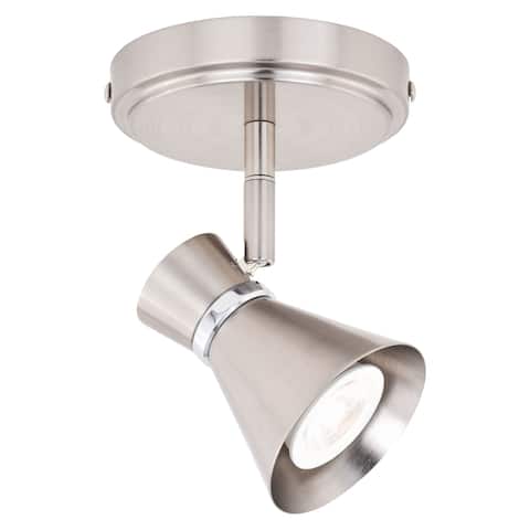 Alto 1 Light LED Brushed Nickel Adjustable Ceiling Spot Light - 5-in W x 7.25-in H x 5-in D