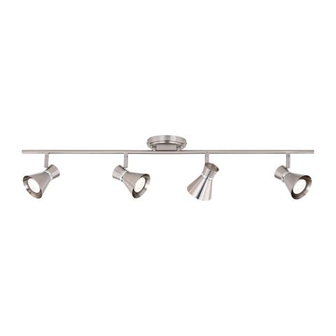 Alto 4 Light LED Brushed Nickel Adjustable Ceiling Spot Light - 36-in W x 8-in H x 5-in D