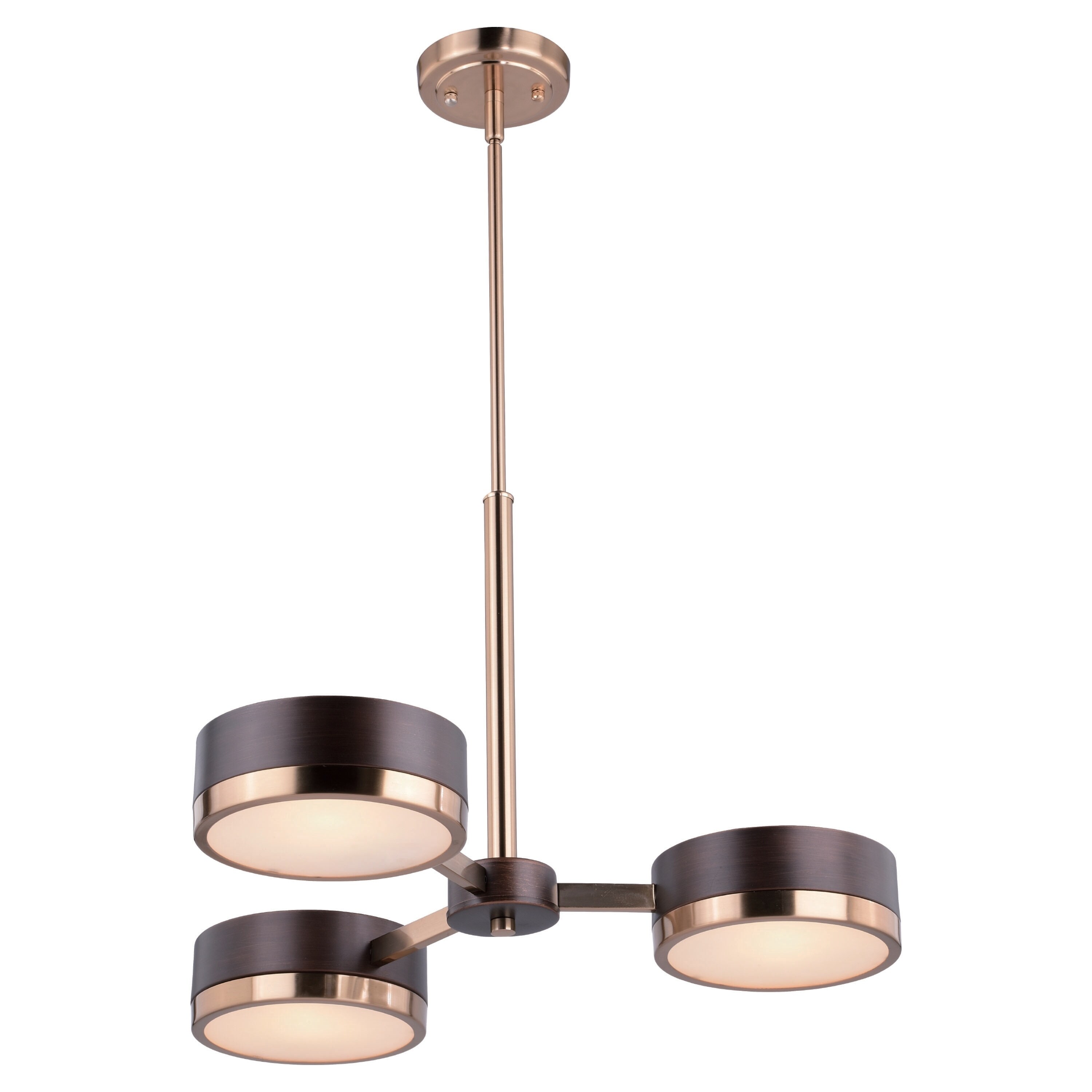Madison 3 Light Bronze Mid-Century Modern Chandelier - 22.5-in W x 18.25-in H x 22.25-in D - Chandeliers For Bedrooms by Overstock.com