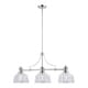 Beloit 3L Nickel Farmhouse Linear Chandelier Island Pendant Light ...