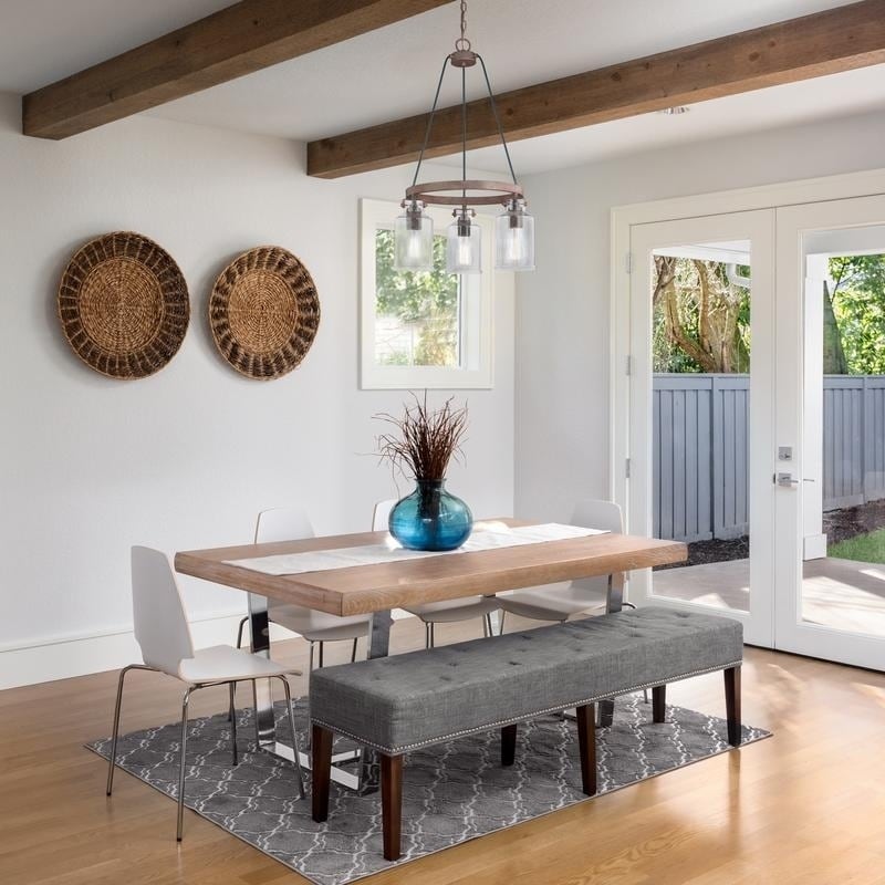 Carbon Loft Visage Textured Rustic Bronze 3-light Mini Chandelier - 19.5-in W x 30-in H x 19.5-in D - Chandeliers For Bedrooms by Overstock.com