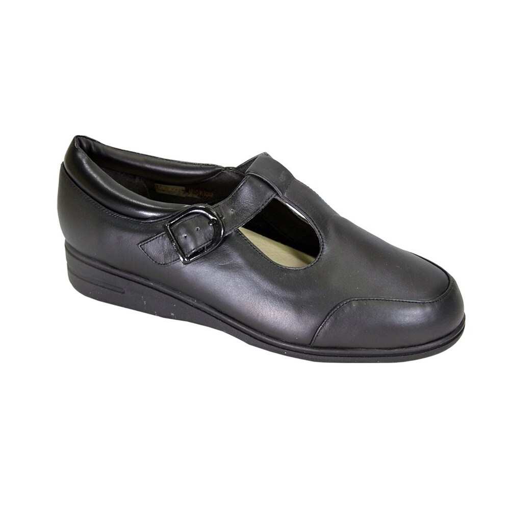 black leather slip ons