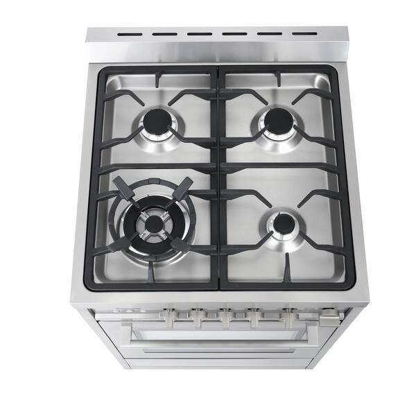 Shop 24 In 2 73 Cu Ft Single Oven Gas Range With 4 Burner