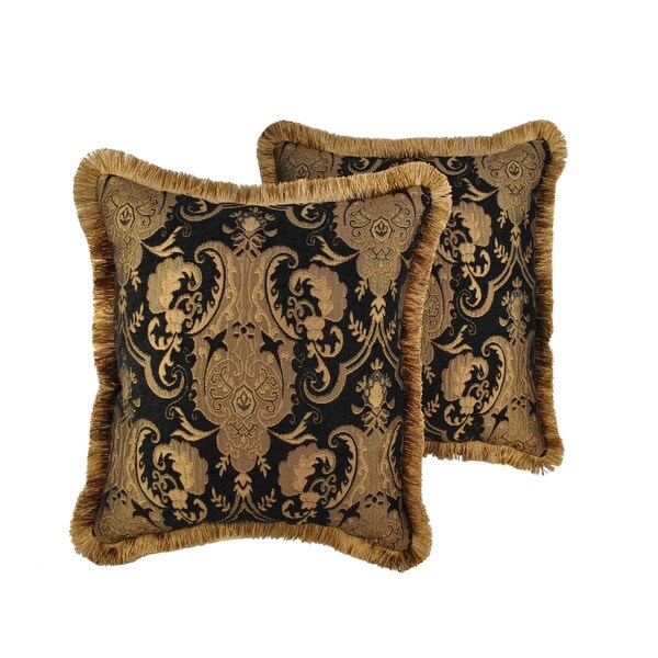 soft black throw pillows