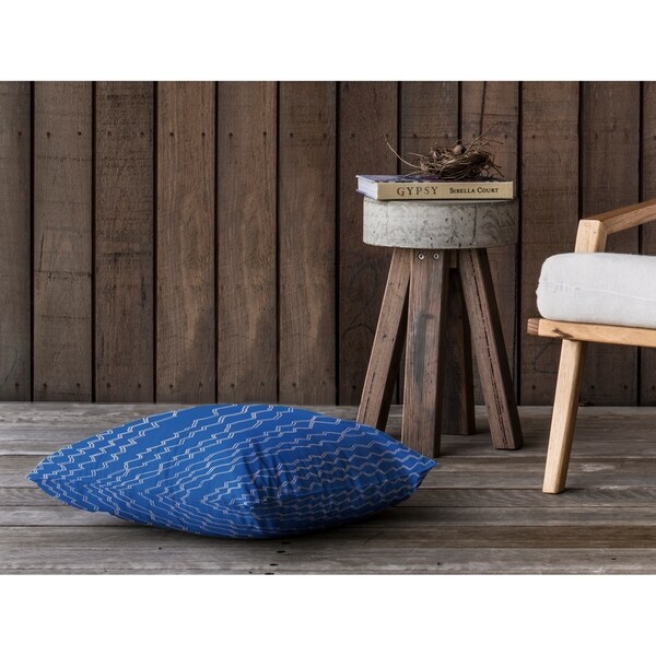 BERBER STRIPE COBALT Floor Pillow By Kavka Designs