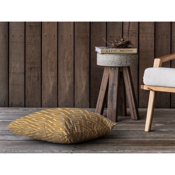 INCA TRIBAL MUSTARD Floor Pillow By Kavka Designs