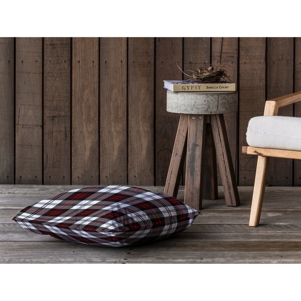 COZY PLAID Floor Pillow By Kavka Designs
