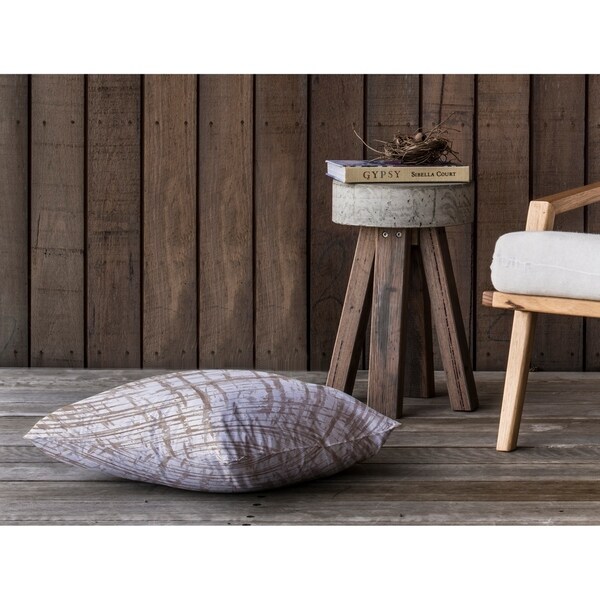 WATERCOLOR CRISS CROSS BEIGE Floor Pillow By Kavka Designs