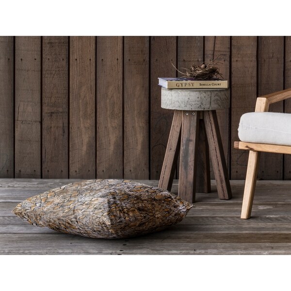 SNAKESKIN ORANGE Floor Pillow By Kavka Designs