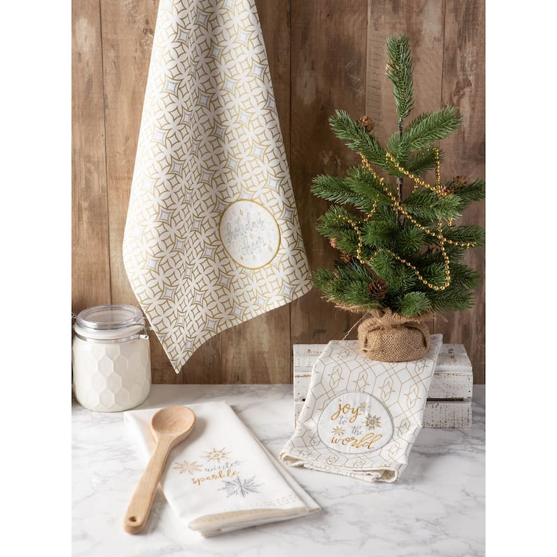 DII Assorted Winter Sparkle Dishtowel (Set of 3)