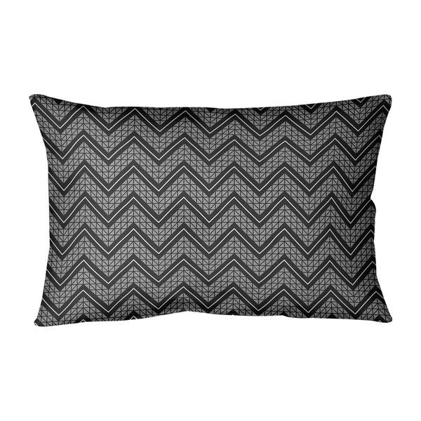 Gray Color Accent Hand Drawn Chevrons Lumbar Pillow - Bed Bath & Beyond ...