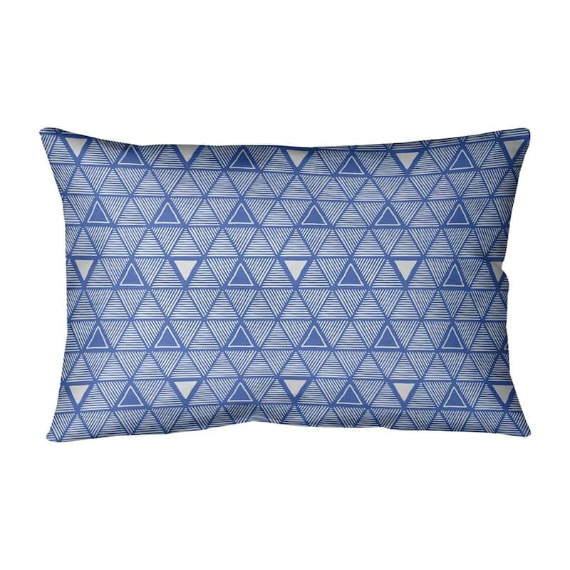 Classic Hand Drawn Triangles Lumbar Pillow