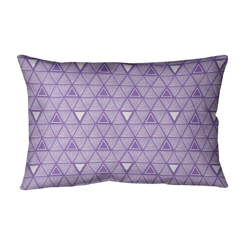 Classic Hand Drawn Triangles Lumbar Pillow