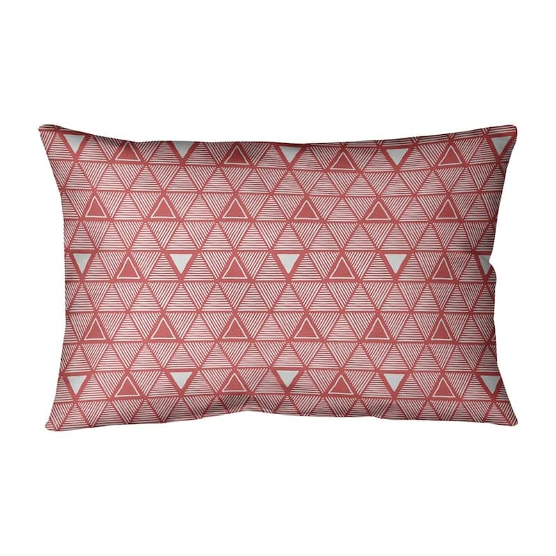 Classic Hand Drawn Triangles Lumbar Pillow