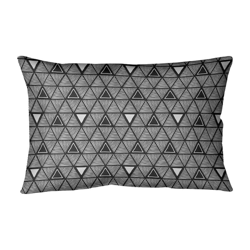 Classic Hand Drawn Triangles Lumbar Pillow