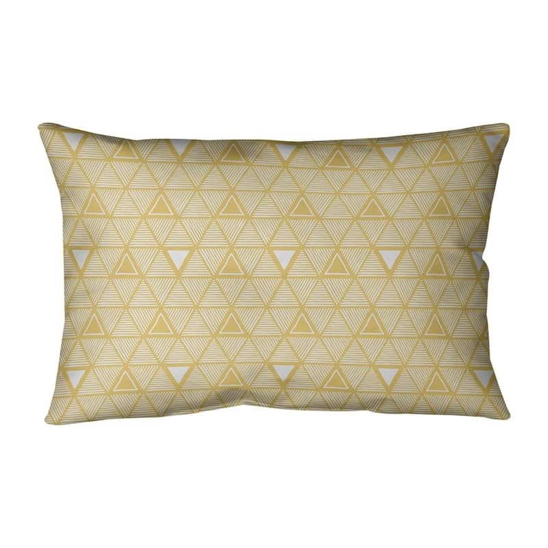 Classic Hand Drawn Triangles Lumbar Pillow