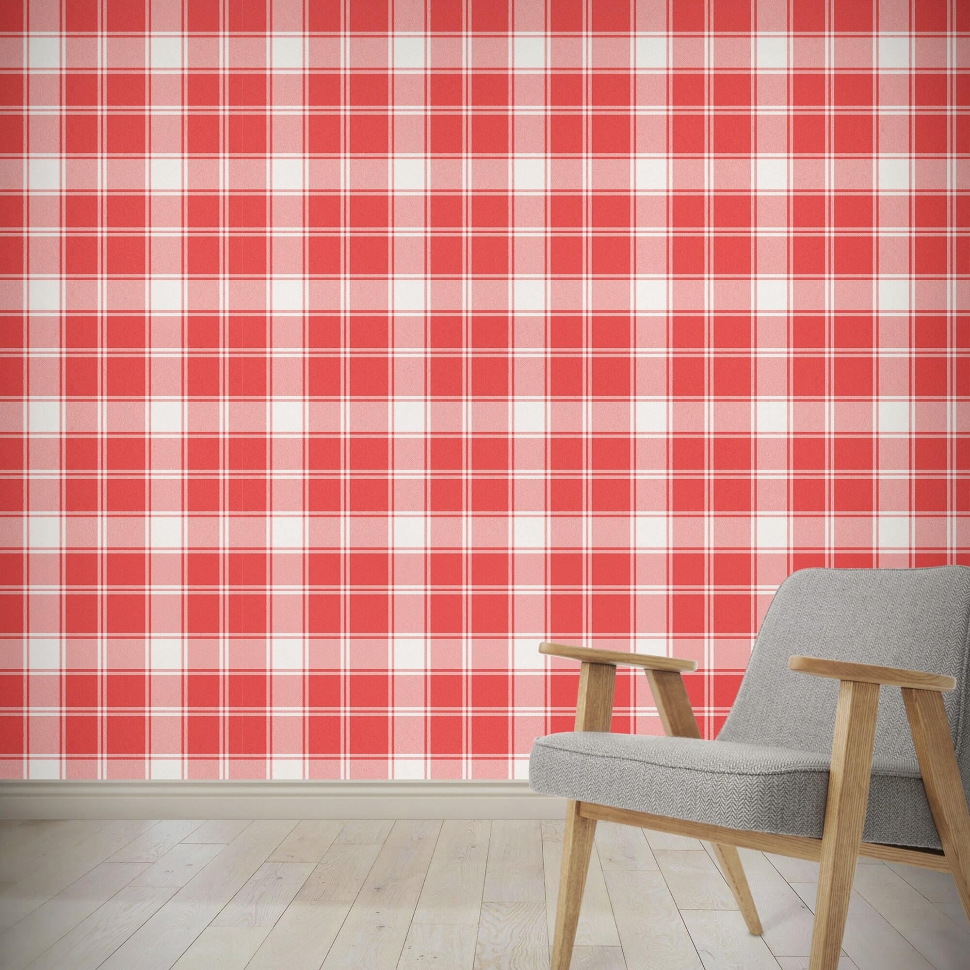 Shop Vintage Red Plaid Wallpaper By Kavka Designs 24x48