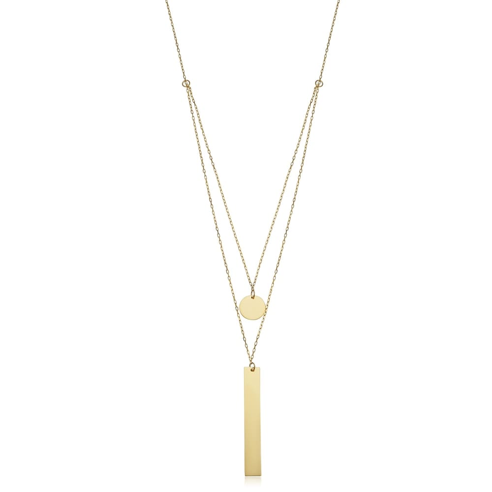 womens layered necklace gold