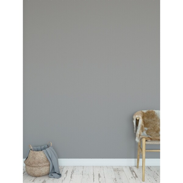 Shop DEEP CHEVRON Peel and Stick Wallpaper By Kavka Designs - On Sale