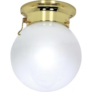 1-Light 6 In. Flush W/Pull Chain